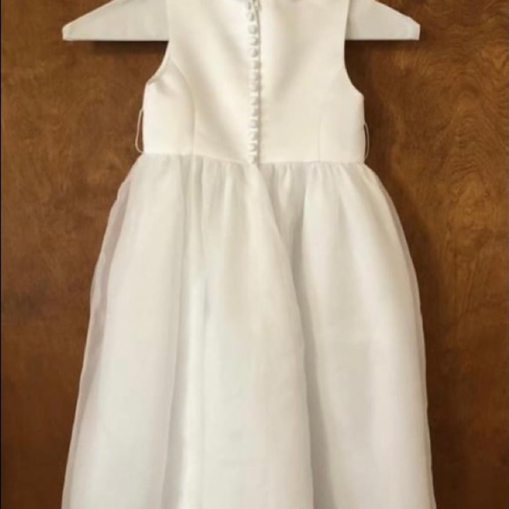2T David’s Bridal white flower girl dress